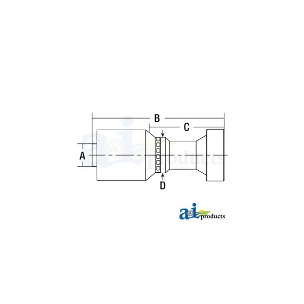 (HW-CAT) Caterpillar Flange Head - Straight 5" x3" x3"